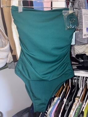 Shade & Shore Emerald Green One-Piece Swimsuit